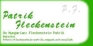 patrik fleckenstein business card